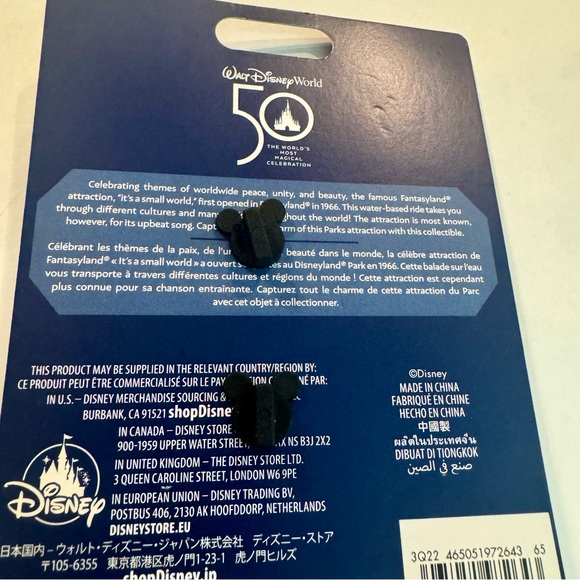 NWT. Mickey Mouse: Small World The Main Attraction Pin, Series 4 of 12. - Picture 8 of 8